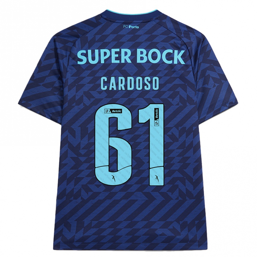 Criança Camisola Futebol Ivan Cardoso #61 Azul-Marinho Terceiro 2024/25