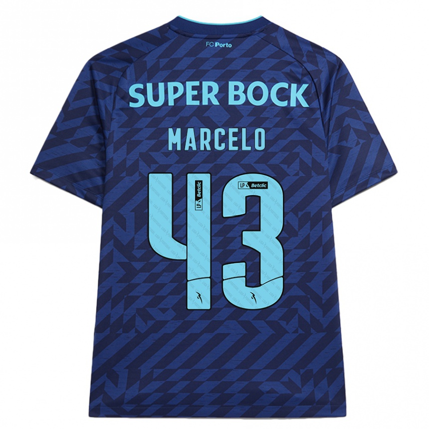 Criança Camisola Futebol Joao Marcelo #43 Azul-Marinho Terceiro 2024/25