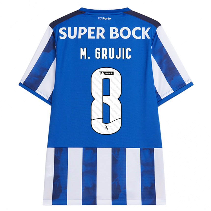 Homem Camisola Futebol Marko Grujic #8 Azul Azul Principal 2024/25