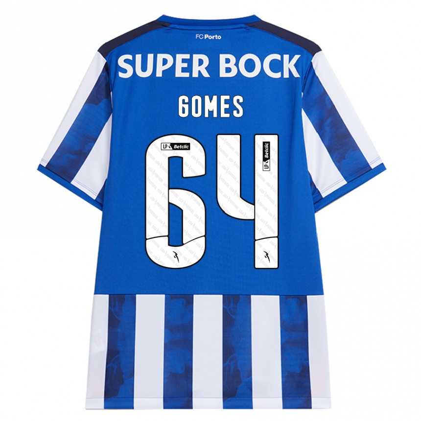 Homem Camisola Futebol Luís Gomes #64 Azul Azul Principal 2024/25