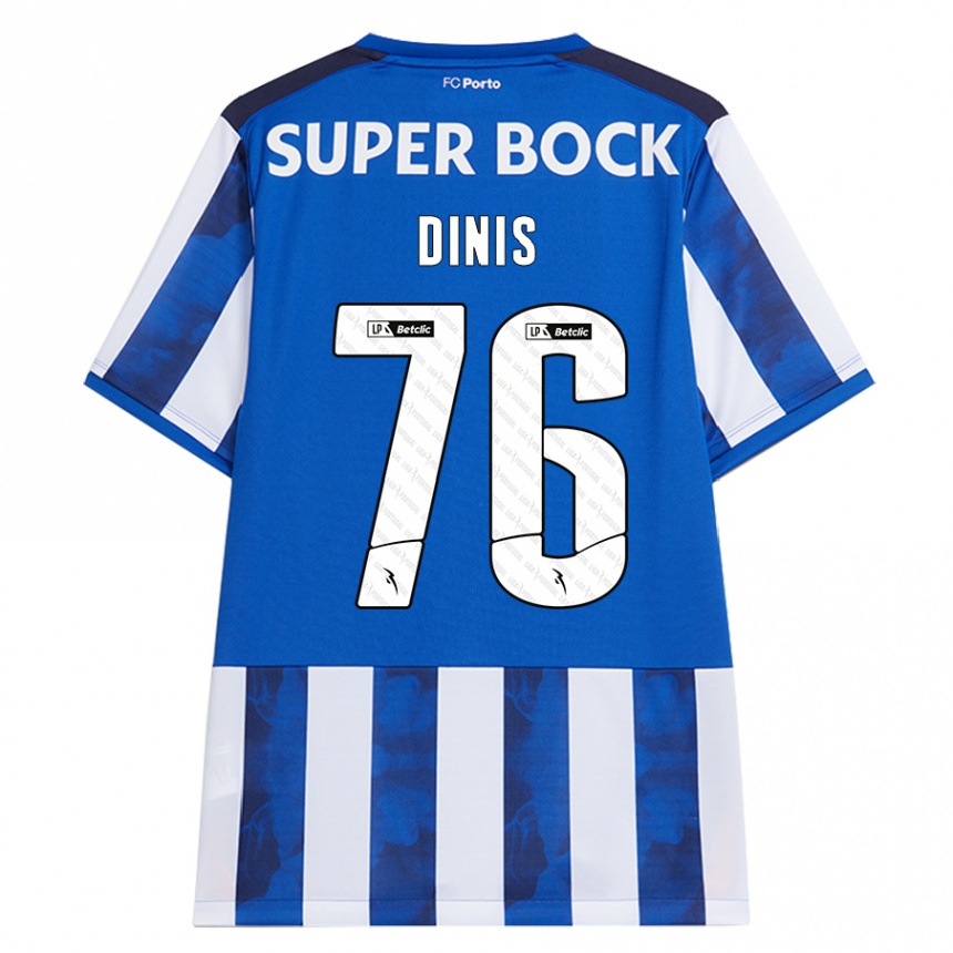 Homem Camisola Futebol Dinis #76 Azul Azul Principal 2024/25