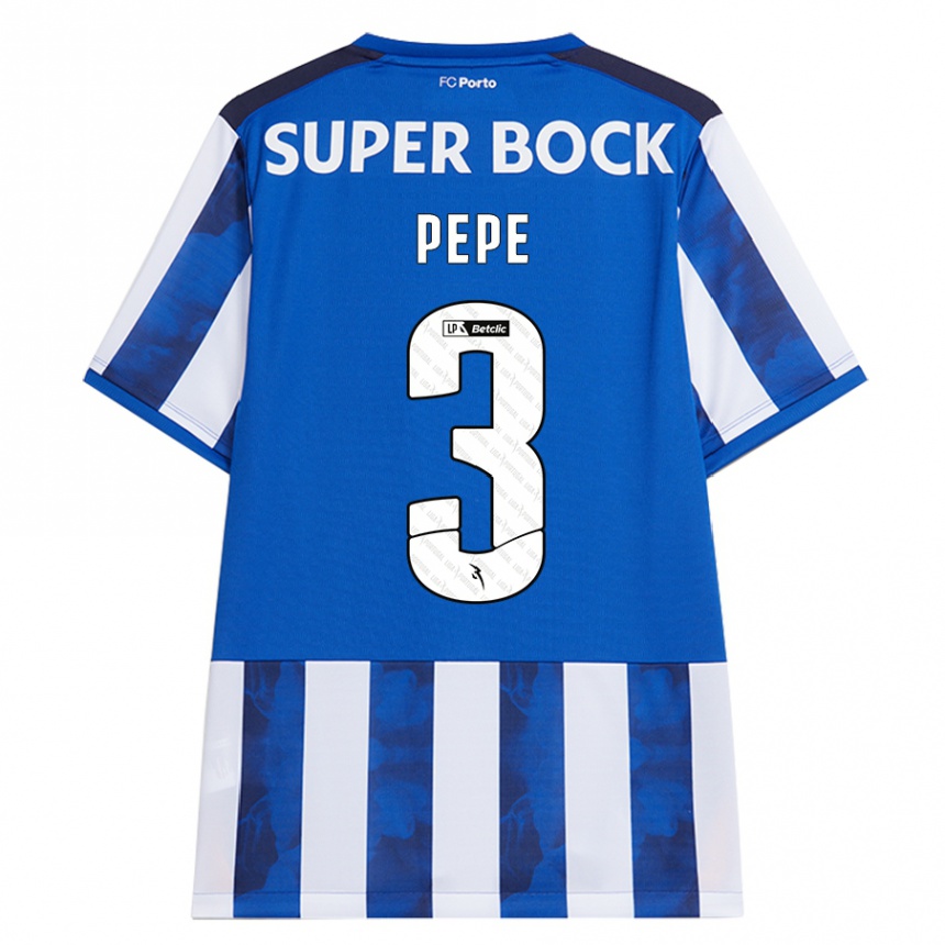 Homem Camisola Futebol Pepe #3 Azul Azul Principal 2024/25