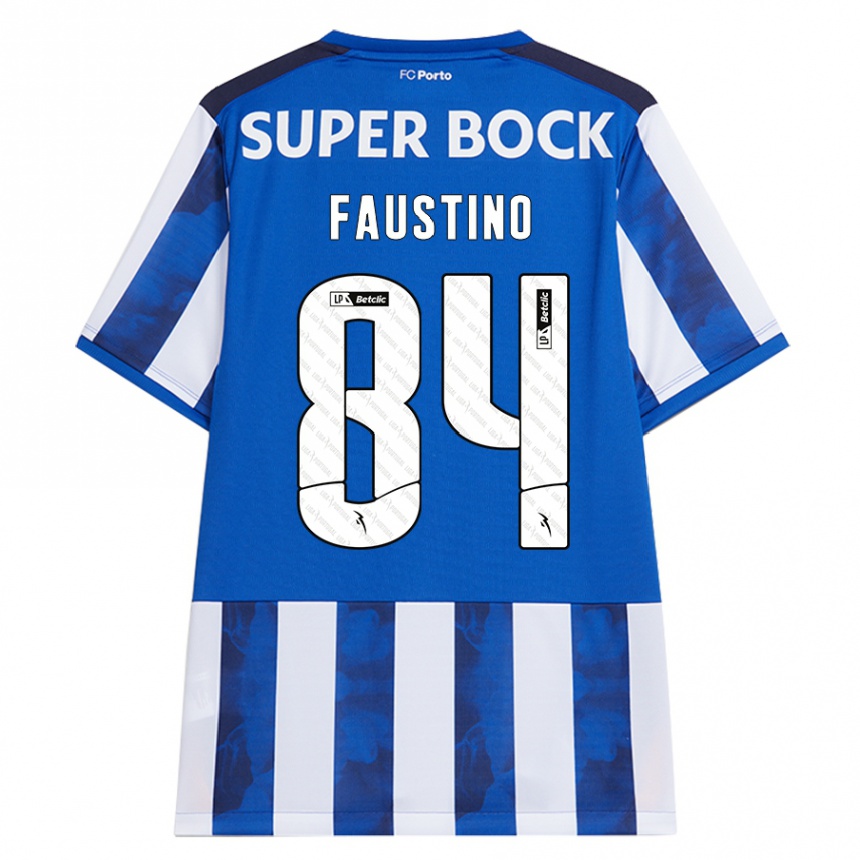 Homem Camisola Futebol Levi Faustino #84 Azul Azul Principal 2024/25