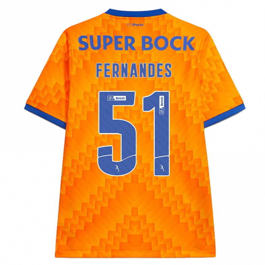 Homem Camisola Futebol Diogo Fernandes #51 Laranja Alternativa 2024/25