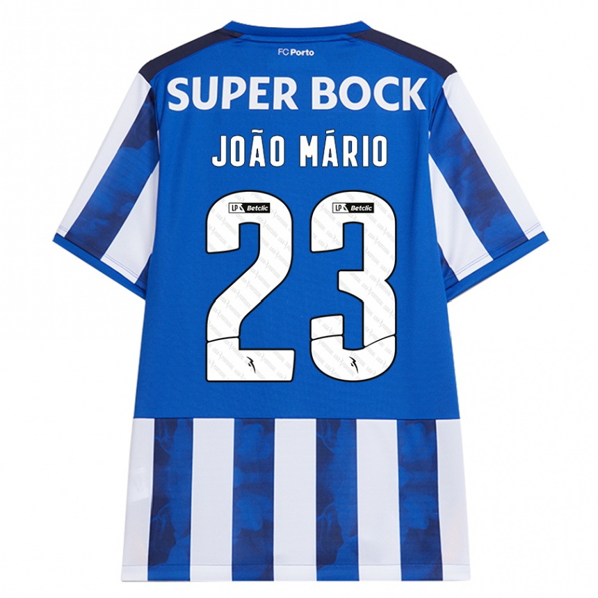 Mulher Camisola Futebol Joao Mario #23 Azul Azul Principal 2024/25