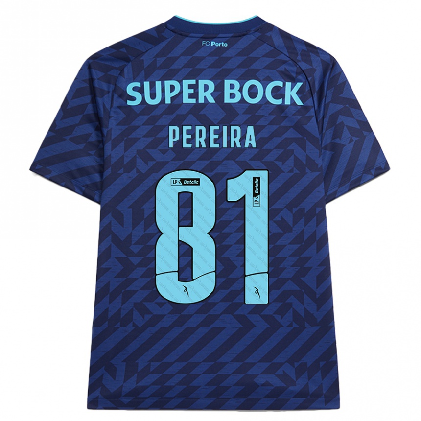 Mulher Camisola Futebol Martim Pereira #81 Azul-Marinho Terceiro 2024/25