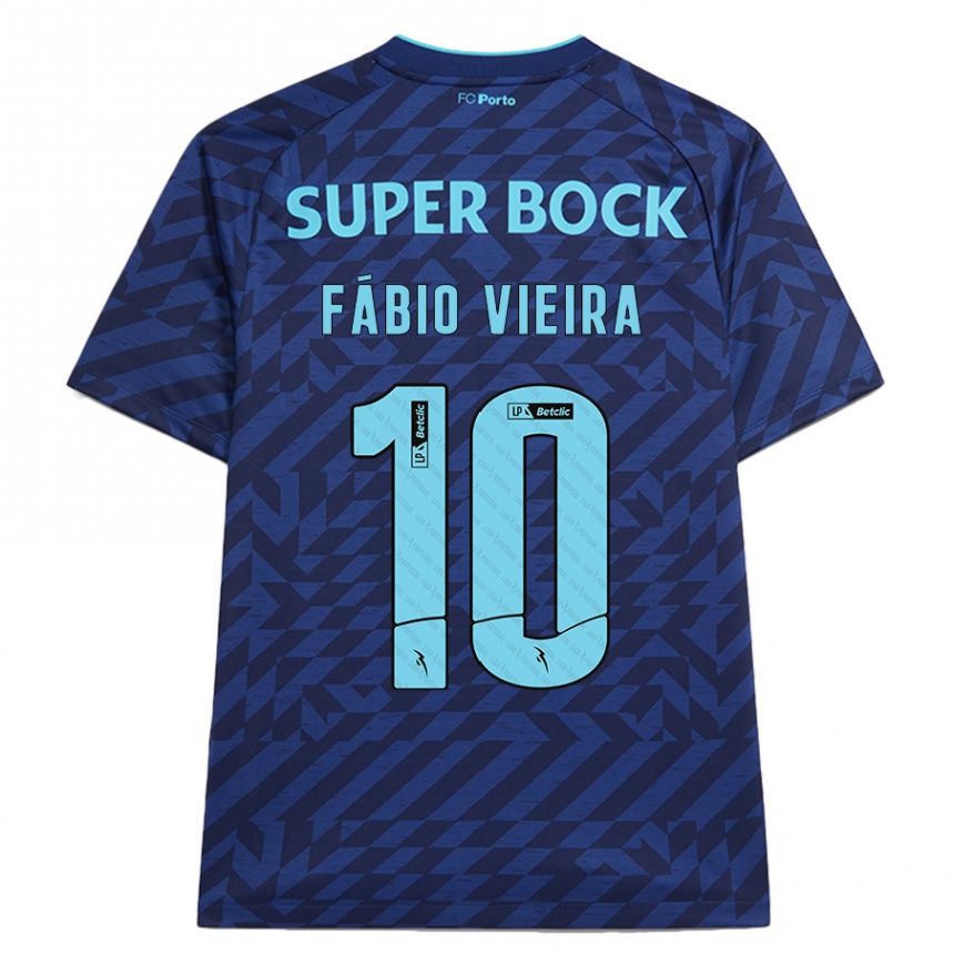 Homem Camisola Futebol Fabio Vieira #10 Azul-Marinho Terceiro 2024/25